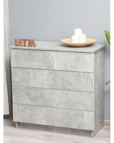 Tumba Letta, LDSP, boz, 73х33х75 sm