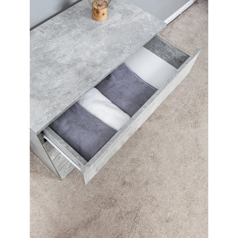 Тумба Letta, ЛДСП, серая, 73х33х75 см