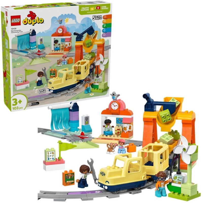 Конструктор LEGO DUPLO 10428 Big Interactive Community Train, 103 элемента