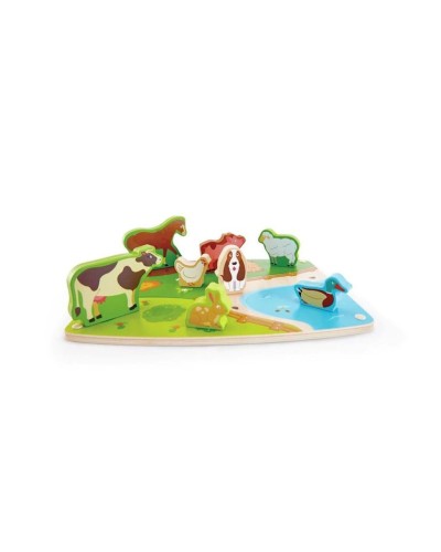 Başsındıran Hape Farm Animal Puzzle&Play, 29.4x2.4x24.4 sm, rəngarəng