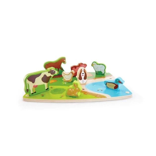 Головоломка Hape Farm Animal Puzzle&Play, 29.4x2.4x24.4 см, разноцветная Головоломка Hape Farm Animal Puzzle&Play, 29.4x2.4x24.4 см, разноцветная
