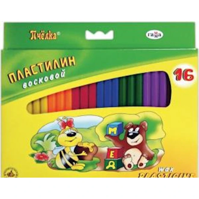 Пластилин Гамма Пчелка, 16 цветов Пластилин Гамма Пчелка, 16 цветов