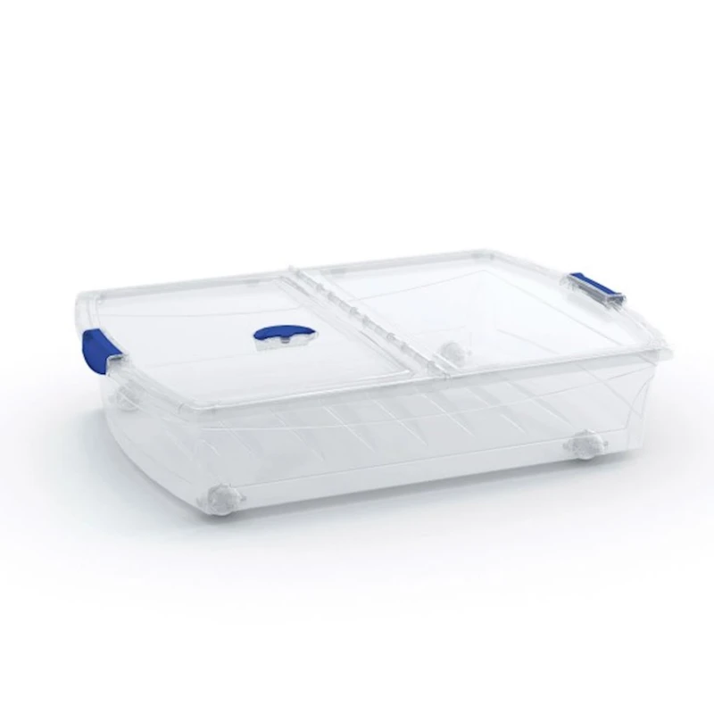 Контейнер для хранения Kis Spinning Latch Box XL 78x58x18 см, 56 л, пластик, с крышкой, прозрачный