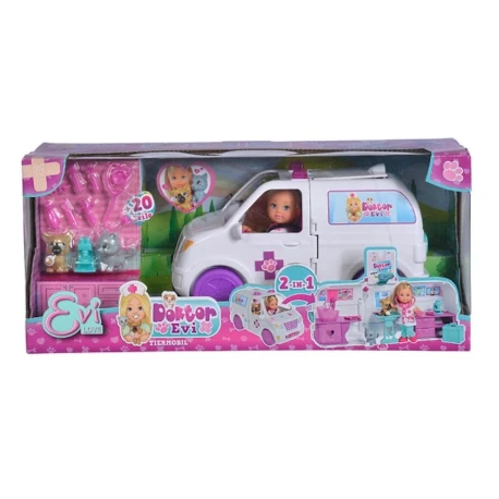 Набор Simba Evi Love Doktor Evi Tiermobil, 12 см