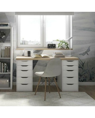 Yazı masası 3563_M2StolTumba6Roliki2Whson Ağ/Sonoma, LDSP, 75x55x140 sm
