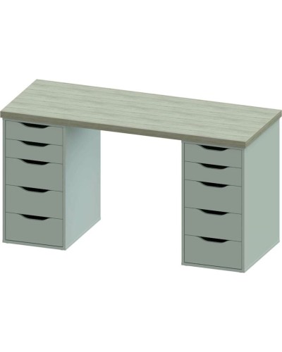 Yazı masası 3563_M2StolTumba6Roliki2Whson Ağ/Sonoma, LDSP, 75x55x140 sm