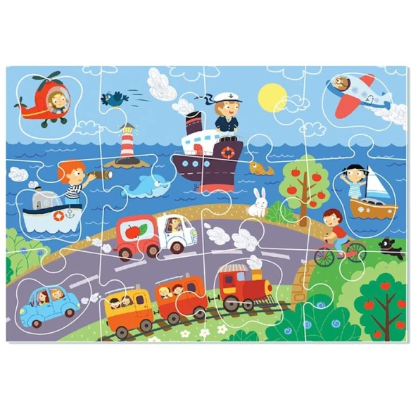 Пазл-сортер DoDo Транспорт 18 элементов Пазл-сортер DoDo Транспорт 18 элементов