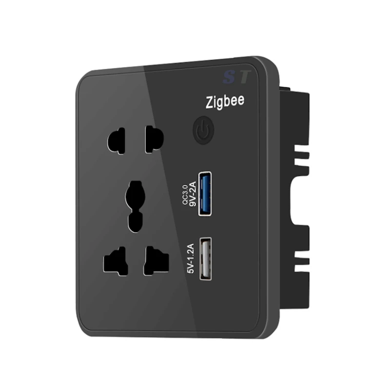 Умная розетка Tuya Smart Life ZigBee USB Black Умная розетка Tuya Smart Life ZigBee USB Black