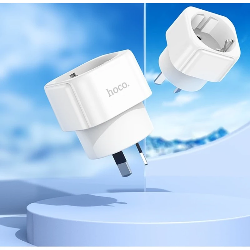Переходник Hoco AC20C AU to EU White