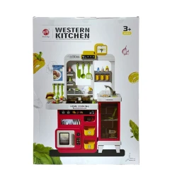 Игровой набор Bozhi Toys Western Kitchen M6711, 68 деталей, красный, 3+ лет