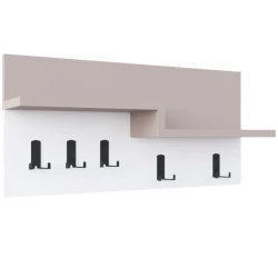 Вешалка Art Mebel Art_asilqan_18, ламинат, бежевая/белая, 20х60x20 см Вешалка Art Mebel Art_asilqan_18, ламинат, бежевая/белая, 20х60x20 см