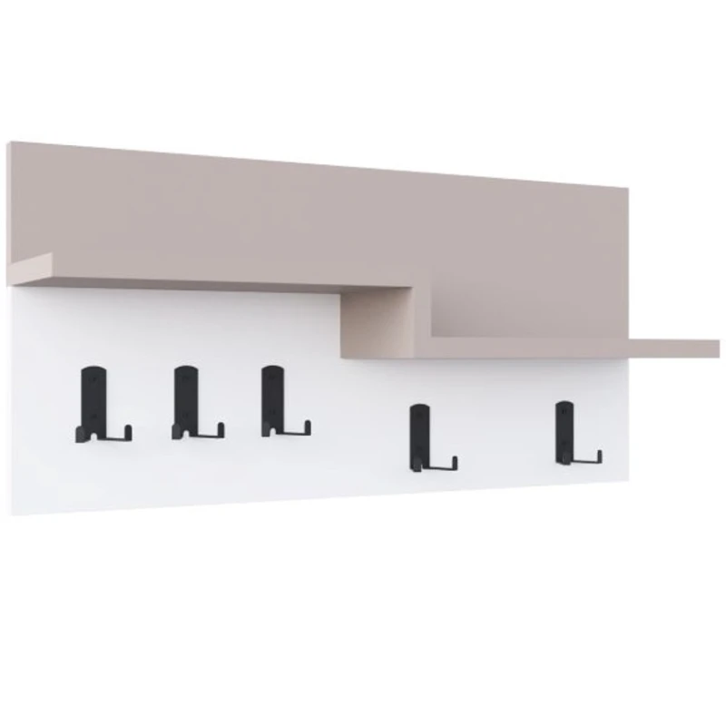 Вешалка Art Mebel Art_asilqan_18, ламинат, бежевая/белая, 20х60x20 см Вешалка Art Mebel Art_asilqan_18, ламинат, бежевая/белая, 20х60x20 см