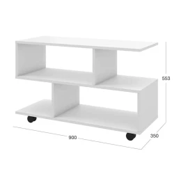 Журнальный стол 3563_M2JurStWheelWh Белый, ЛДСП, 55.3x35x90 см Журнальный стол 3563_M2JurStWheelWh Белый, ЛДСП, 55.3x35x90 см