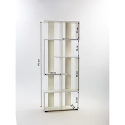 Stellaj, LDSP, 172х65х23 sm, rəflərlə, ağ