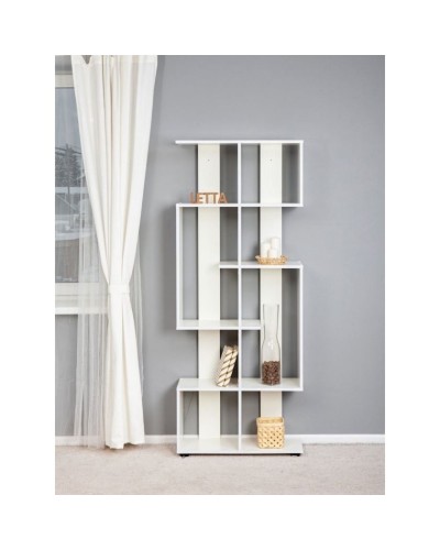 Stellaj, LDSP, 172х65х23 sm, rəflərlə, ağ