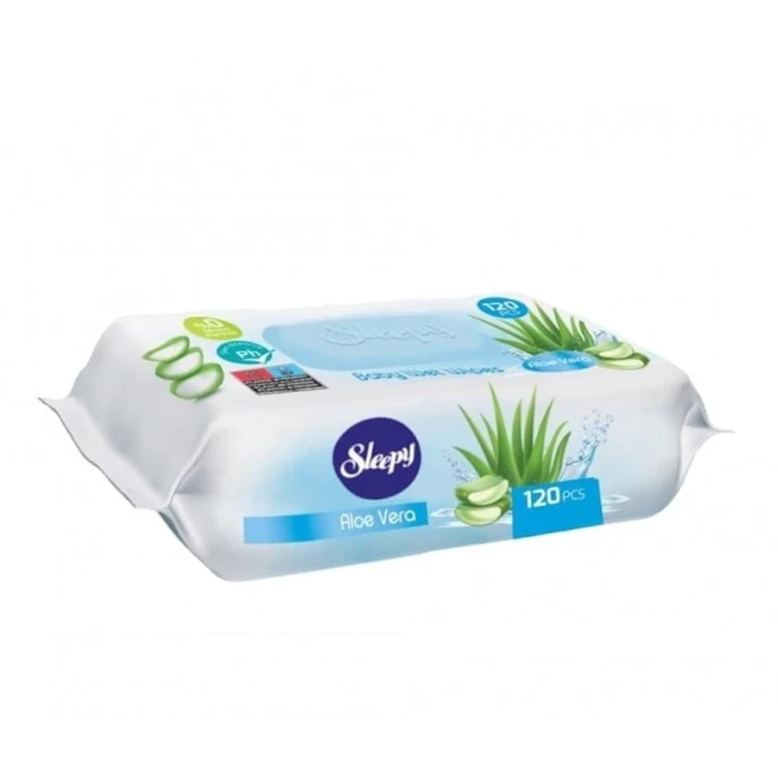 Детские влажные салфетки Sleepy Aloe Vera 120 шт
