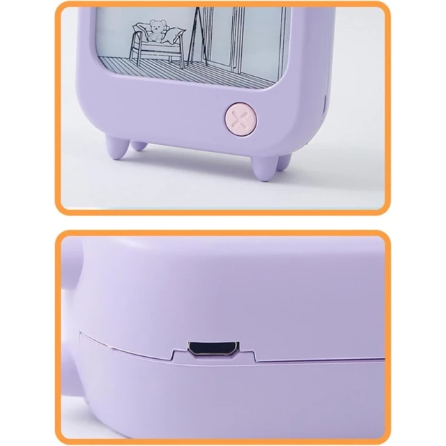 Uşaq lampası ledlights_659, bənövşəyi, 9x10x3.5 sm