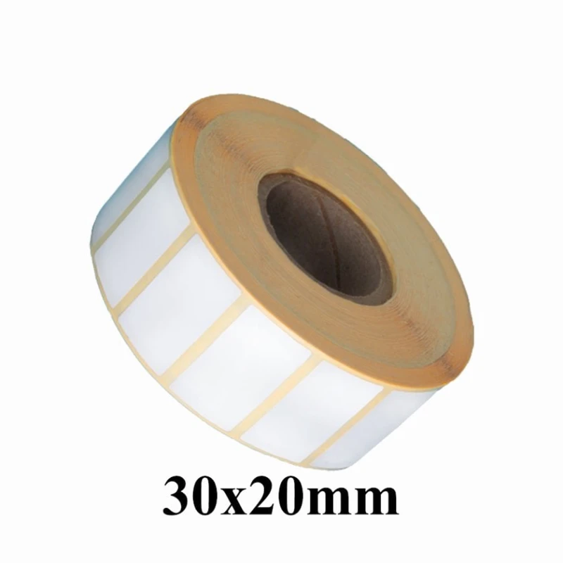 Etiket lenti 30x20 mm, 2000 əd, düzbucaqlı, ağ Etiket lenti 30x20 mm, 2000 əd, düzbucaqlı, ağ