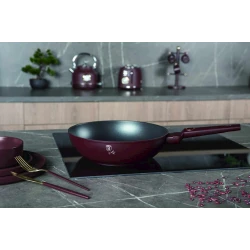 Сковорода-вок Berlinger Haus BH-8033 Leonardo Collection, 28 см, алюминий, трехслойное антипригарное титановое покрытие, бордовая