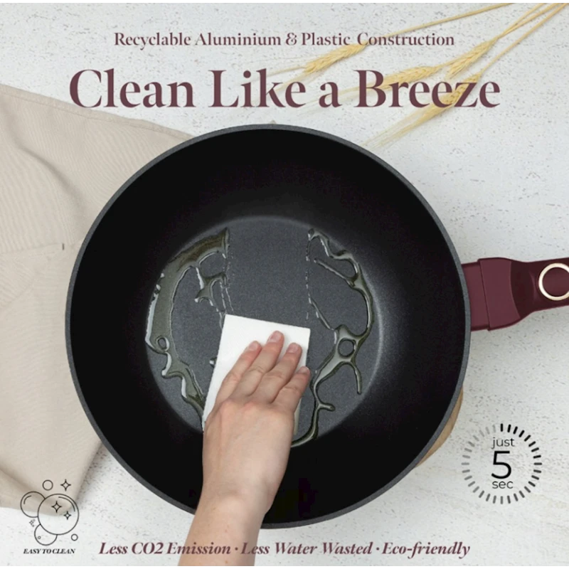 Сковорода-вок Berlinger Haus BH-8033 Leonardo Collection, 28 см, алюминий, трехслойное антипригарное титановое покрытие, бордовая Сковорода-вок Berlinger Haus BH-8033 Leonardo Collection, 28 см, алюминий, трехслойное антипригарное титановое покрытие, бордовая