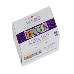 Набор акриловых матовых красок Decola, 6 цв, 20 мл