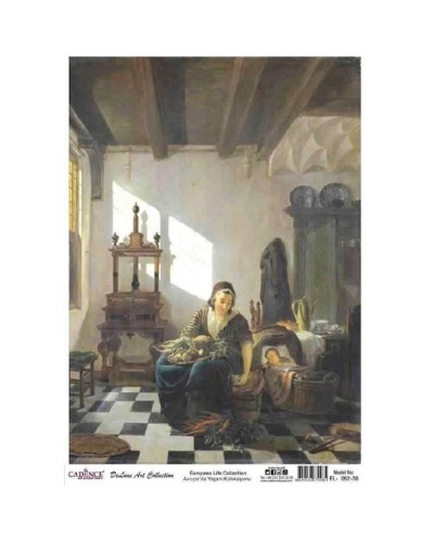 Dekupaj üçün düyü kağızı Cadence A3 European Life Collection EL-52 30x42 sm