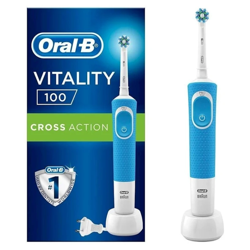 Электрическая зубная щётка Oral-B Vitality 100 Quadrant Timer Cross Action Blue Электрическая зубная щётка Oral-B Vitality 100 Quadrant Timer Cross Action Blue