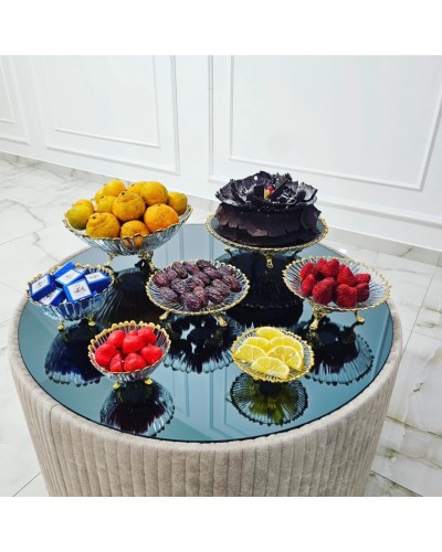 Dəst Gallery Home GLR-060, şəffaf/qızılı, 7 parça