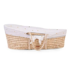 Покрывало для детской корзинки Childhome Moses Basket Cover, 85x45x1 см, белый/золотистый