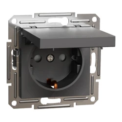 Розетка Schneider Electric Asfora EPH3100171, серая, 7.1х7.1 cм