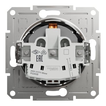 Розетка Schneider Electric Asfora EPH3100171, серая, 7.1х7.1 cм