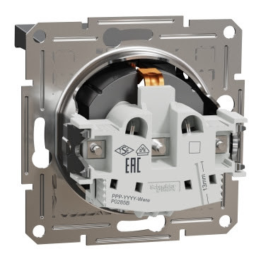 Розетка Schneider Electric Asfora EPH3100171, серая, 7.1х7.1 cм