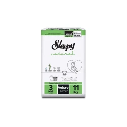 Детские подгузники Sleepy Natural 3 Midi, 4-9 кг, 11 шт