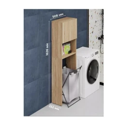 Стеллаж, ЛДСП, сонома, 162.6x25.2x50.8 см Стеллаж, ЛДСП, сонома, 162.6x25.2x50.8 см