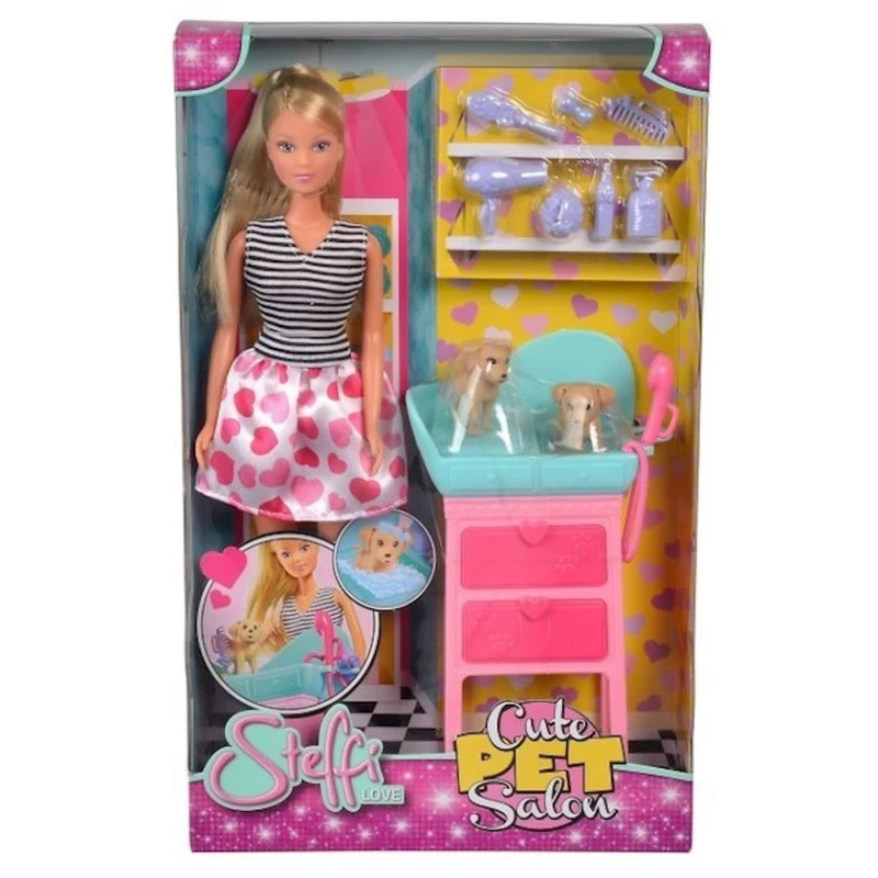 Кукольный набор Simba Steffi Салон красоты. Стильные любимцы