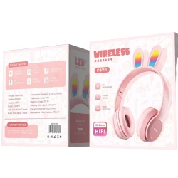 Simsiz qulaqlıq Foldable Headset Rabbit Ears Bluetooth Headphones P47R Pink
