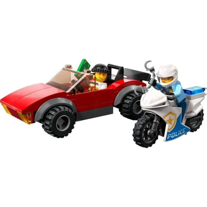 Конструктор LEGO City Police Bike Car Chase 60392, 5+ лет, 59 элементов
