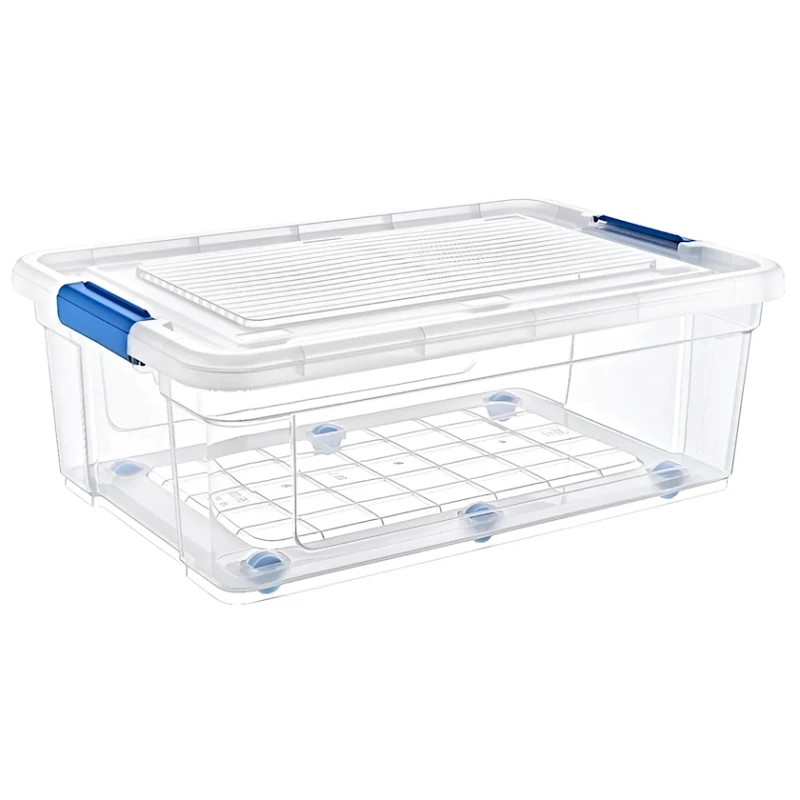 Контейнер на колесиках Hobby Life Glassy 21240, 35 л, 60x47x22.5 см, пластик, прозрачный Контейнер на колесиках Hobby Life Glassy 21240, 35 л, 60x47x22.5 см, пластик, прозрачный