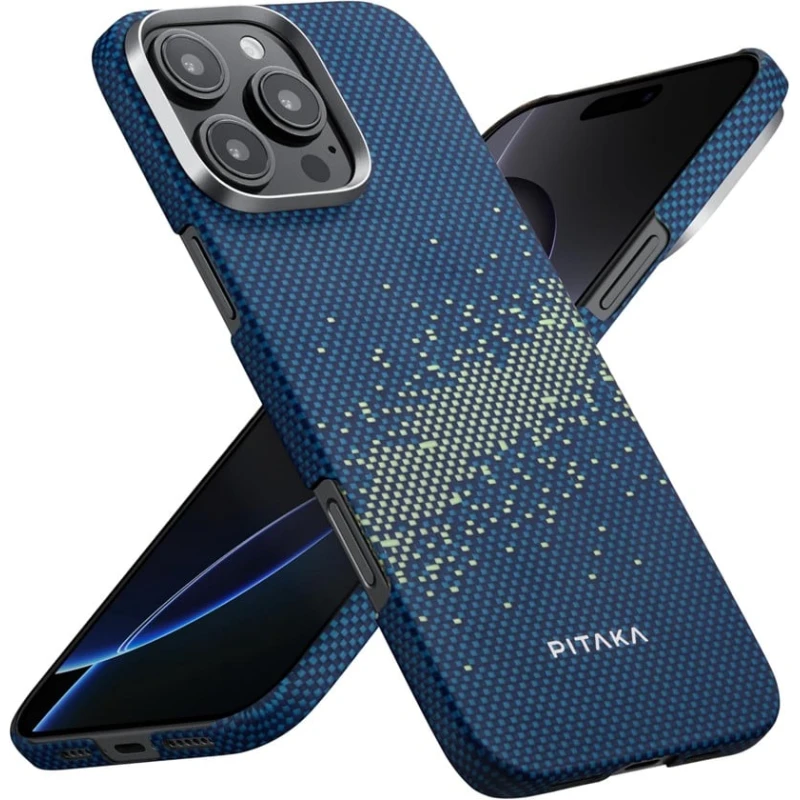 Чехол Pitaka Tactile Woven для Apple iPhone 16 Pro, StarPeak Milky