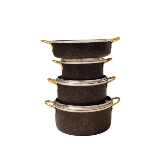 Набор кастрюль VIP SHA-00004387, гранит, коричневый, 20/24/28 см
