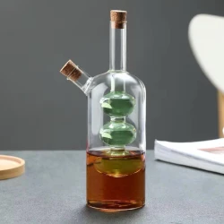 Yağ və sirkə qabı Plateon0054, şüşə, şəffaf, 50/150 ml