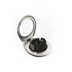 Яйцерезка Hom-me 101211, 11.5x9.5x4.5 см, никель/цинк, серебристая/черная