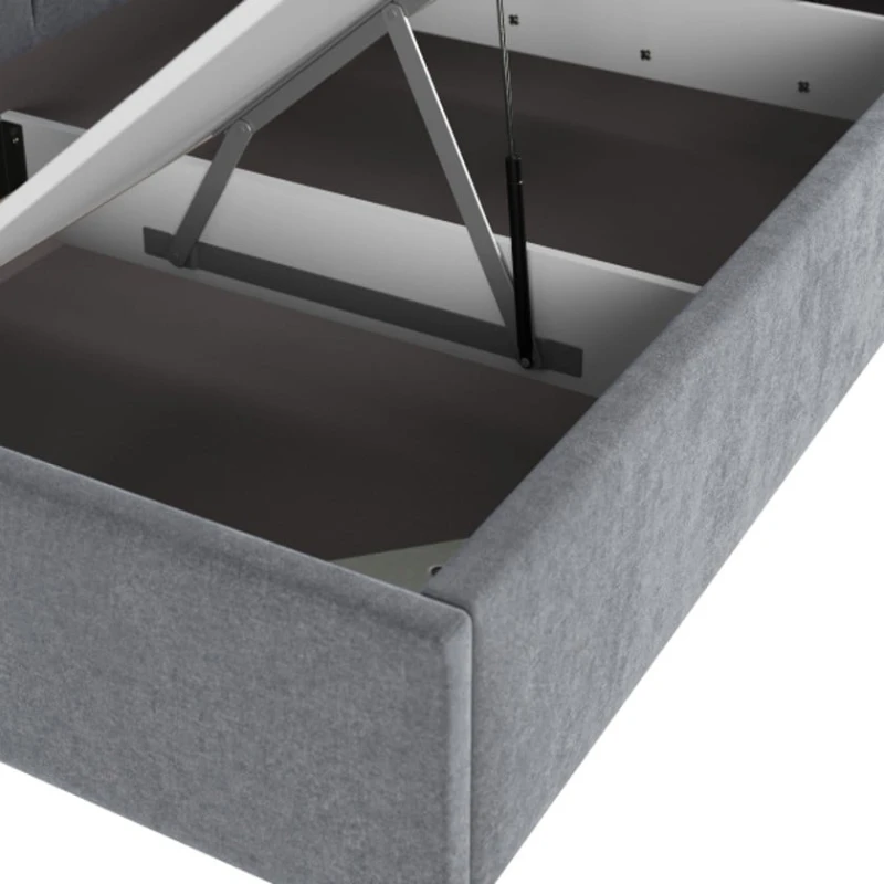 Tək nəfərlik çarpayı Art_tek_yataq (120) 79, laminat/parça, boz, 200x85x120 sm