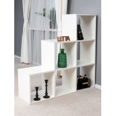 Stellaj Letta LDSP, ağ, 105х32х105 sm