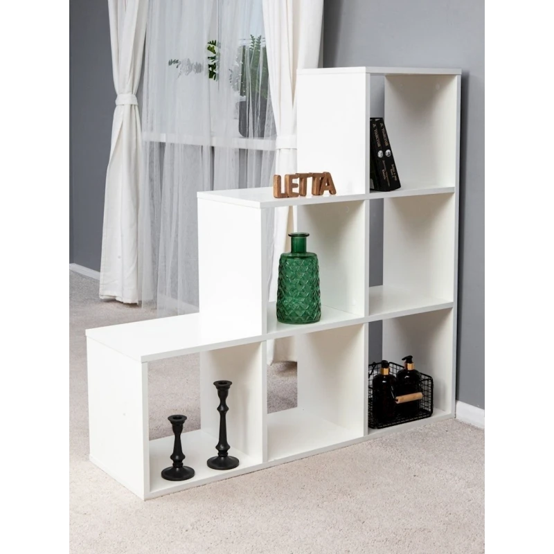 Стеллаж Letta ЛДСП, белый, 105х32х105 см Стеллаж Letta ЛДСП, белый, 105х32х105 см