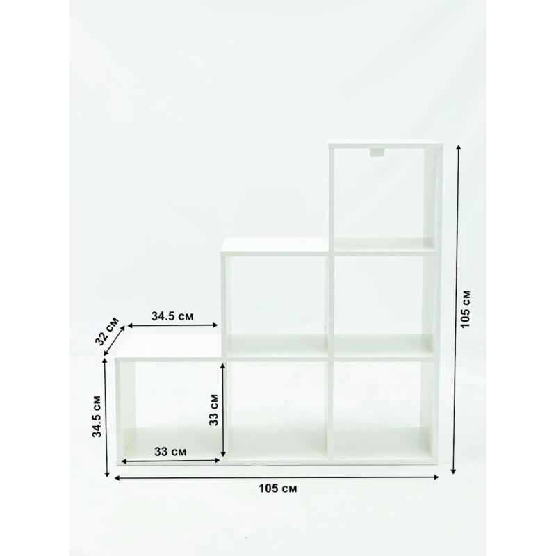 Стеллаж Letta ЛДСП, белый, 105х32х105 см Стеллаж Letta ЛДСП, белый, 105х32х105 см