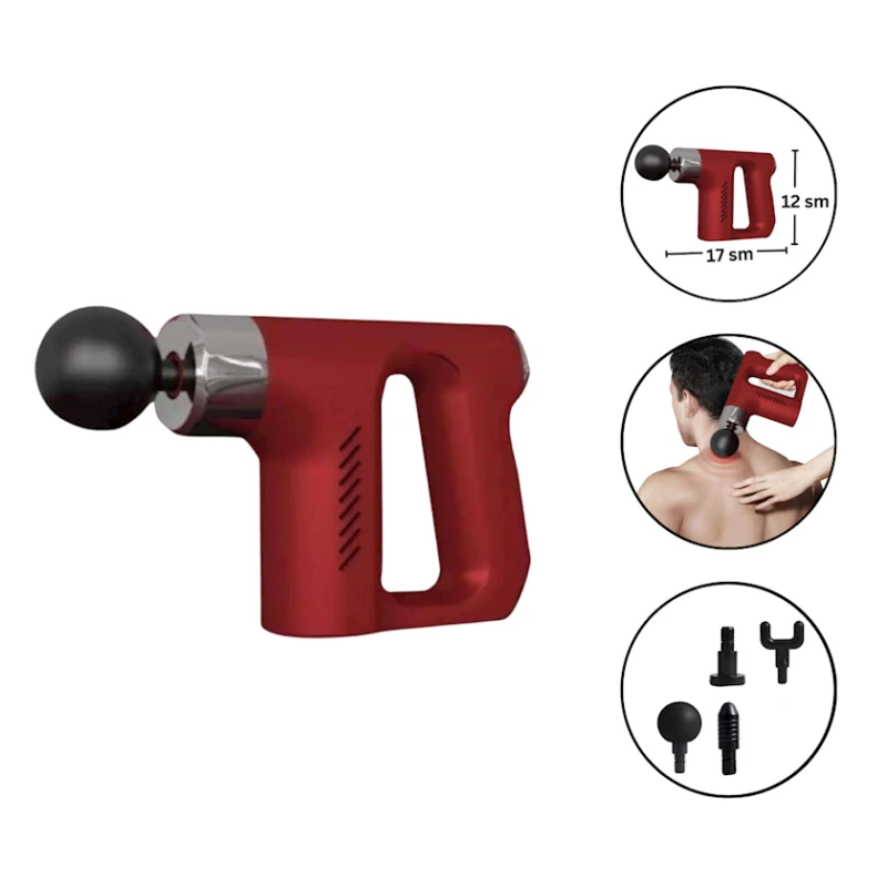 Bədən üçün masajor Fascial Gun KH-740 2093 Red Bədən üçün masajor Fascial Gun KH-740 2093 Red