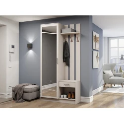 Шкаф для прихожей Letta 3563, 199.6x34x100 см, белый Шкаф для прихожей Letta 3563, 199.6x34x100 см, белый