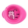 Термоустойчивая тарелка Chicco Warmy Plate, розовая, пластик, 6м+