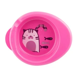 Термоустойчивая тарелка Chicco Warmy Plate, розовая, пластик, 6м+ Термоустойчивая тарелка Chicco Warmy Plate, розовая, пластик, 6м+